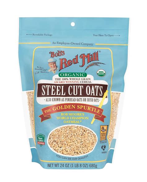 bob's organic cooking steel cut oats 2-boxes|bob's red mill oatmeal.